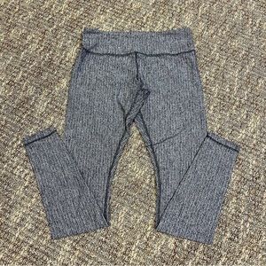 Lululemon Womens  Wunder Under Pant III Leggings Coco Pique Black White Size 8